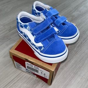 Old School Vans — Varsity Blue and True White